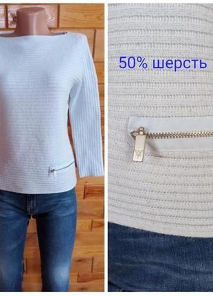 50% натуральна шерсть . цікавий теплий светр, джемпер пуловер