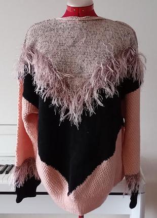 Женский теплый свитер ручной работы