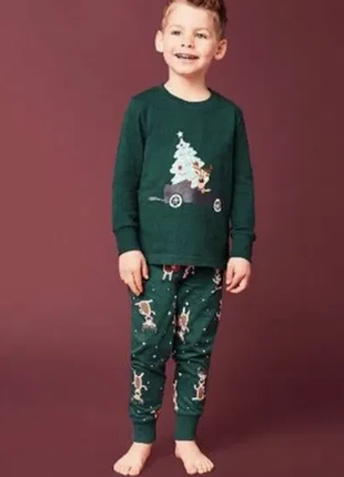 Пижама новогодняя с длинным рукавом реглан и штаны lupilu