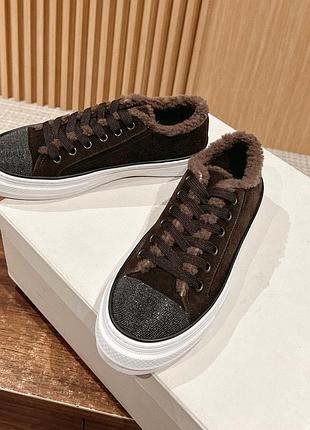 Утеплені кеди зимові на хутрі