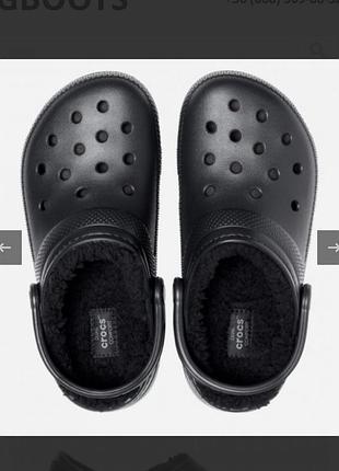 Crocs чорні з утепленням