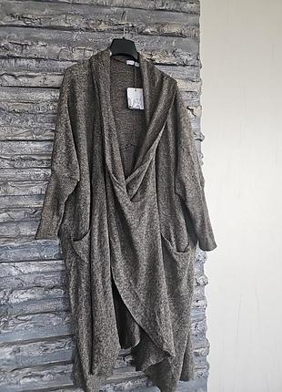 Стильная длинная вязаная кофта кардиган итальялия
