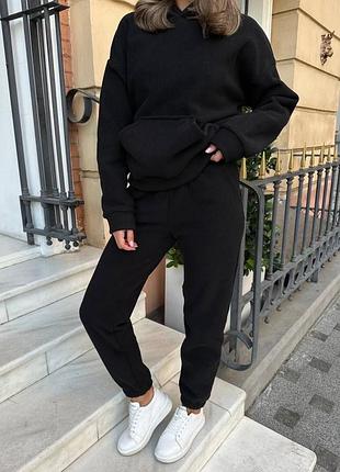 Жіночий повсякденний спортивний костюм двійка штани та кофта теплий тканина якісний фліс полар