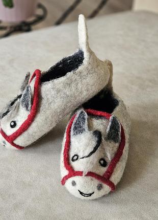 Тапочки детские из валяной шерсти 100%