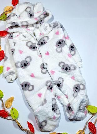 Махровый комбинезон для девочки 56, 62, 68