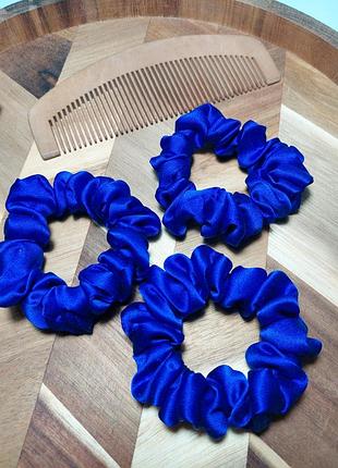 Шелковая резинка для волос, натуральный шелк атласный, скранч