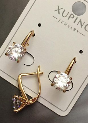 Позолочені сережки, сережки позолота