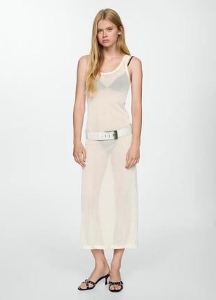 Сукня прозора сукня міді сітка платье майка сетка пляжна сукня прозрачное платье сетка