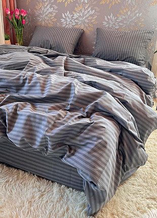 🏠 смужка сіра постель