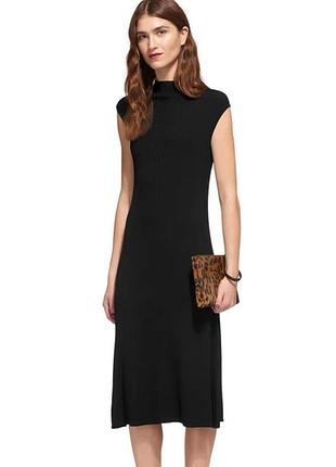 Трикотажное платье миди в рубчик whistles.