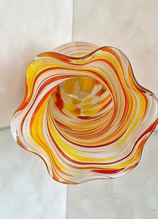 Ваза кольорове скло вінтаж яскравий насичений колір!!!