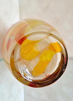 Ваза кольорове скло вінтаж яскравий насичений колір!!!