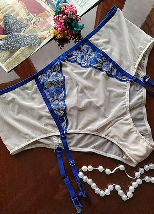 Шикарні трусики з підтяжками для панчіх panache, eur 46