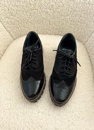 Чорні черевики броги 1+1=3