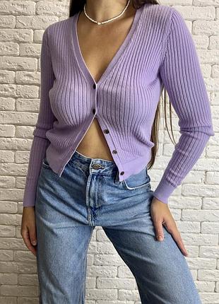 Кардиган в бузковому кольорі