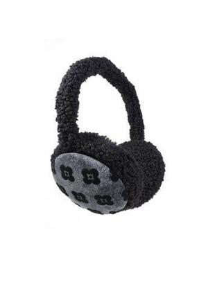 Теплые наушники тедди цветы