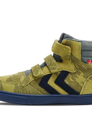 Демисезонные кожаные ботинки мальчишки 33р hummel. детские сникерсы осень весна