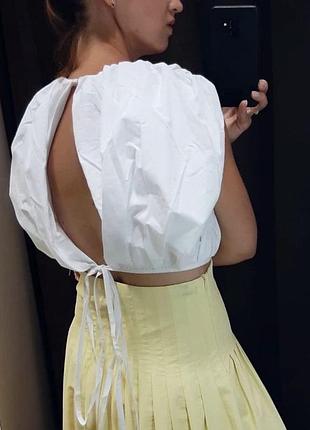 Топ майка футболка біла zara s бавовна