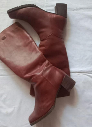 Чоботи шкіряні демі коричневі