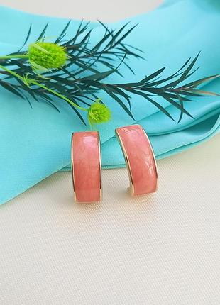 Винтажные серьги, стильные, модные, эмаль, винтаж