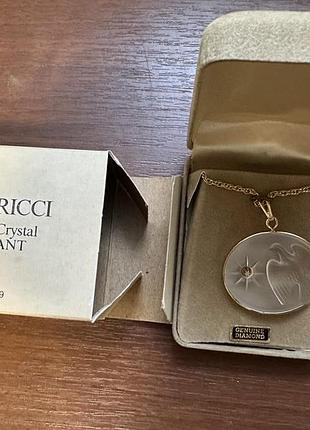 Кольє з підвісом nina ricci,вінтаж,діамант,номерний.
