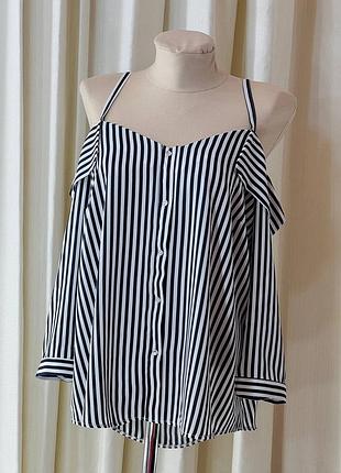 Шикарна жіноча сорочка блуза у смужку