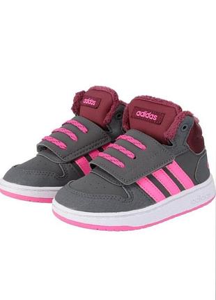 Высокие кроссовки, ботинки для девочки adidas на липучке