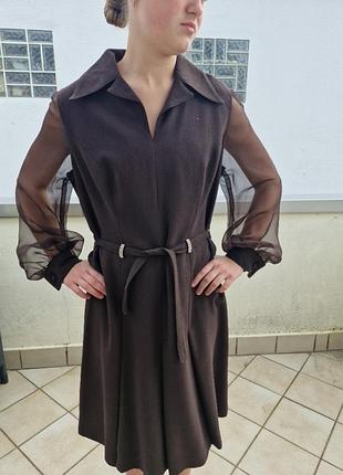 Праздничное платье 100% шерсть винтажное