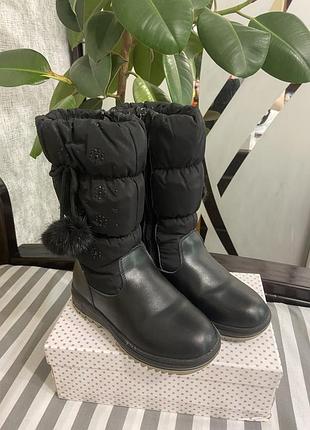Зимові шкіряні чоботи з очиною розмір 31 устілка 20 см