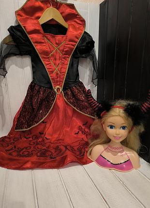 Карнавальный костюм чертница ведьма черт хелоуин хеллоуин хелловин ведьма