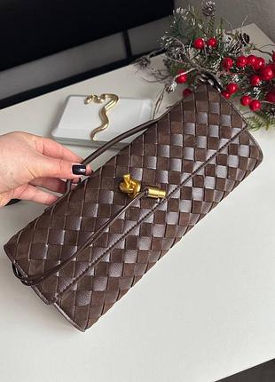 Натуральний клатч боттега люкс