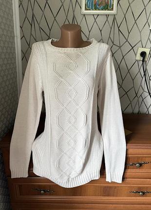 Тепла кофта светр жіноча бежевого кольору розмір m l esmara бавовняна