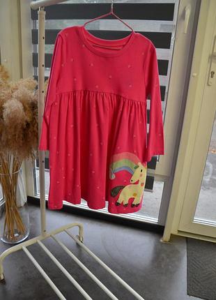 Платье next, малинового цвета, размер 98 (2-3 года)
