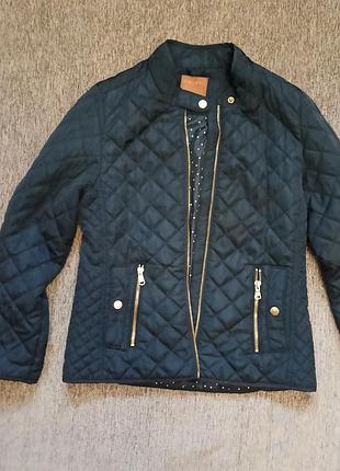 Стеганая стеганая куртка zara для девочки 9-11 лет
