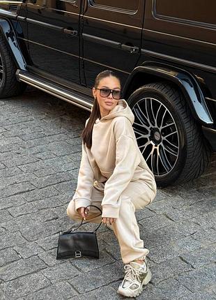 Женский теплый спортивный костюм на флисе зимний зима трехнить