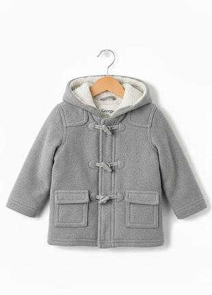Куртка пальто шерпа 6-9 мес тёплая куртка на малыша 68-74 см