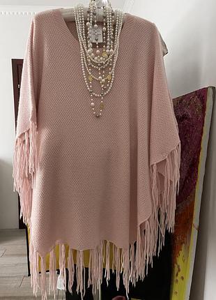 Светер пончо кашемір