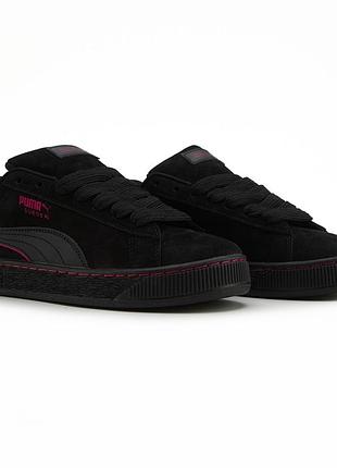Puma suede xl x bmw m motorsport "black pop red"
