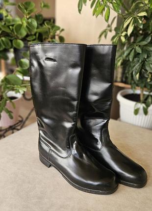 Винтажные офицерские сапоги из кожи