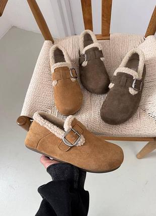 Лоферы с мехом