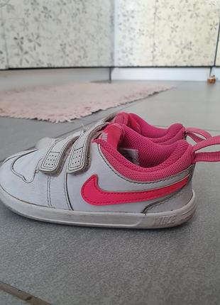 Кроссиаки для девочки nike pico 5 бело-розового цвета