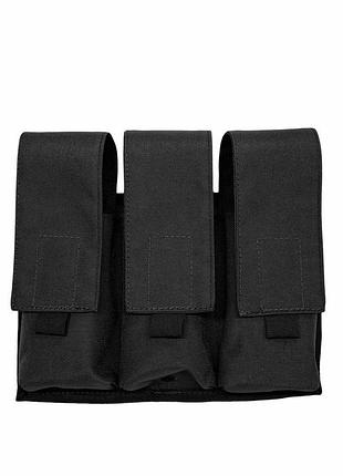 Подсумок redcon закрытого типа для 3 магазинов ак (черный кордура 1000 d)