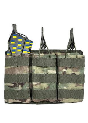 Подсумок redcon открытого типа для 3 магазинов ак (мультикам кордура 1000 d)