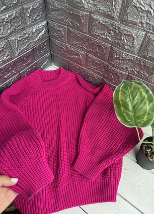 Шикарний яскраво рожевий светр