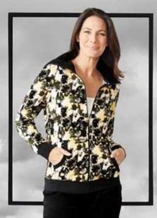 Женская кофта велюр хс 42-44, м 48-50 esmara на молнии