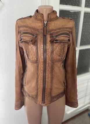 Натуральна шкіряна куртка, розмір s/xs