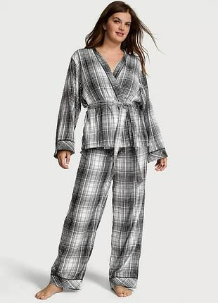 Жіноча фланелева піжама victoria's secret s short штани і сорочка фланель
