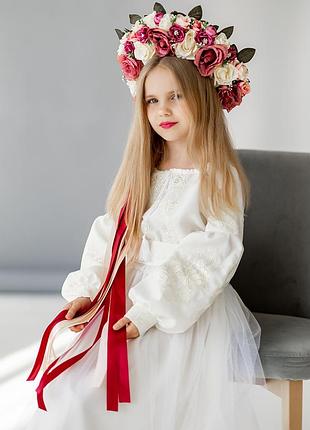 Вишите плаття для дівчинки (білий колір