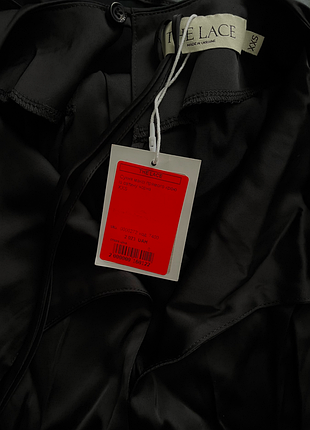 Жiночa сукня the lace максі прямого крою із сатину чорна