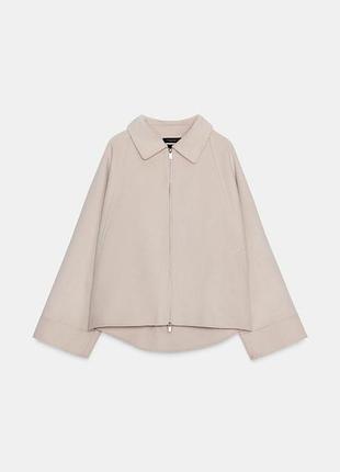 Куртка с шерстью на молнии zw collection zara